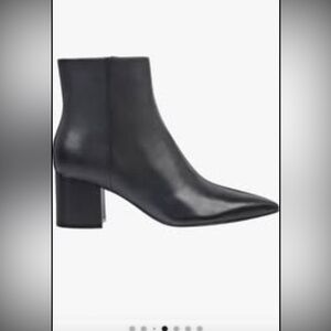 Brand New Marc Fisher Black Leather Ankle Boots